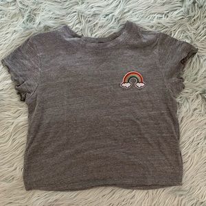 Gray forever 21 rainbow shirt